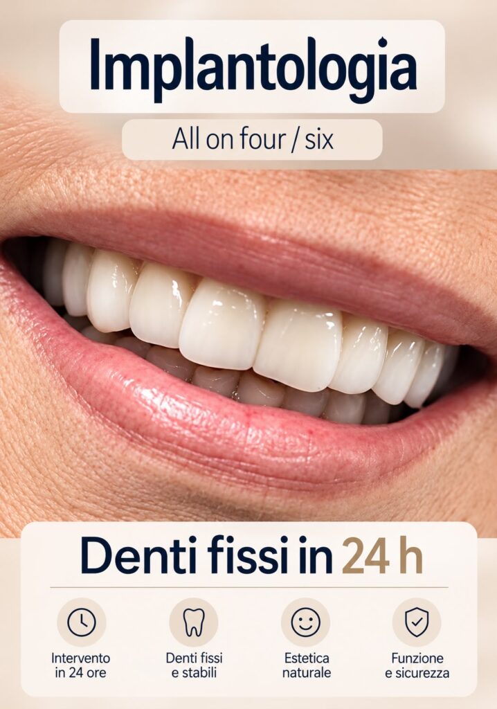 Nuovi denti fissi in sole 24 ore